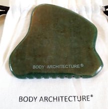 Load image into Gallery viewer, PRO Dark Green Nephrite Jade Guasha Gua Sha Massage Stone Wellness Tool