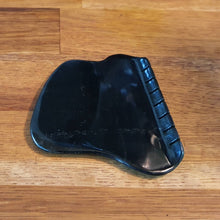 Load image into Gallery viewer, Unique A Grade Dark Green Canadian Nephrite Jade Guasha Gua Sha Massage Stone Wellness Tool with smooth tooth curl!