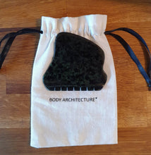 Load image into Gallery viewer, Unique A Grade Dark Green Canadian Nephrite Jade Guasha Gua Sha Massage Stone Wellness Tool with smooth tooth curl!