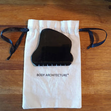 Load image into Gallery viewer, Unique A Grade Dark Green Canadian Nephrite Jade Guasha Gua Sha Massage Stone Wellness Tool with smooth tooth curl!