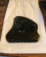 Load image into Gallery viewer, Ethereal Unique Handmade Gorgeous Green Canadian Nephrite Jade Guasha Gua Sha Massage Stone Wellness Tool